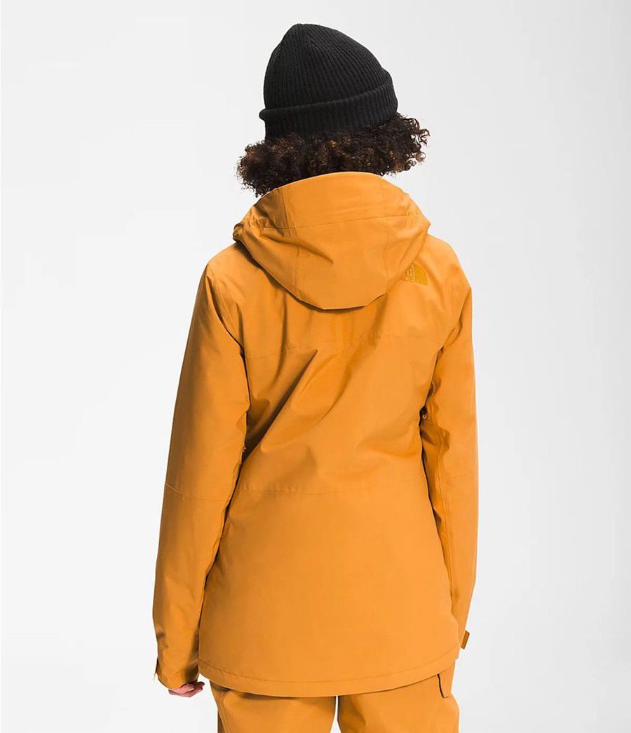 Dámské Zateplené Bundy The North Face Thermoball Eco Snow Triclimate® Žluté | YHQECWN-26