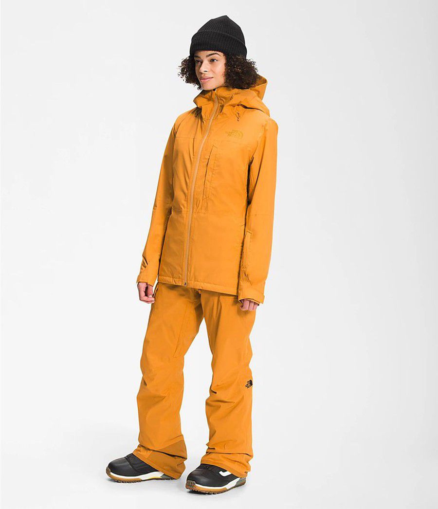 Dámské Zateplené Bundy The North Face Thermoball Eco Snow Triclimate® Žluté | YHQECWN-26