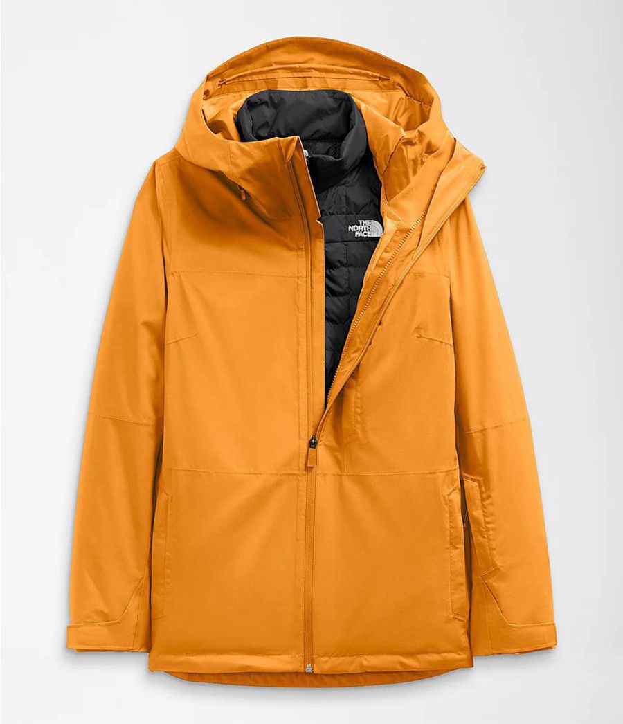 Dámské Zateplené Bundy The North Face Thermoball Eco Snow Triclimate® Žluté | YHQECWN-26