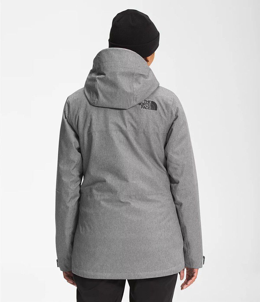 Dámské Zateplené Bundy The North Face Thermoball Eco Snow Triclimate® Šedé | ZYMCUSF-54