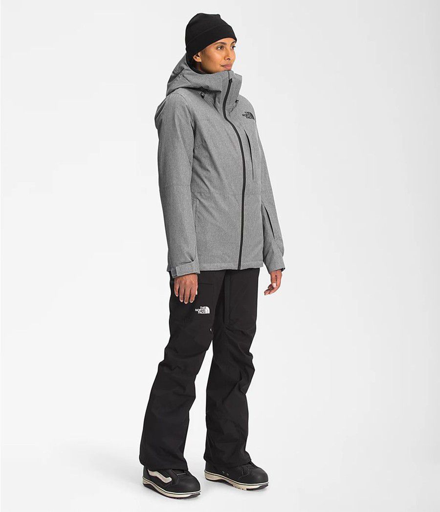 Dámské Zateplené Bundy The North Face Thermoball Eco Snow Triclimate® Šedé | ZYMCUSF-54