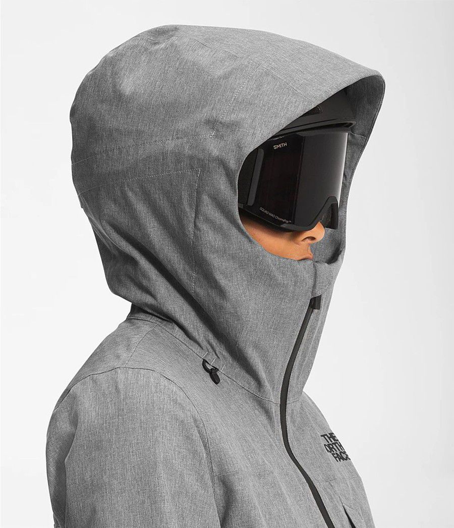 Dámské Zateplené Bundy The North Face Thermoball Eco Snow Triclimate® Šedé | ZYMCUSF-54