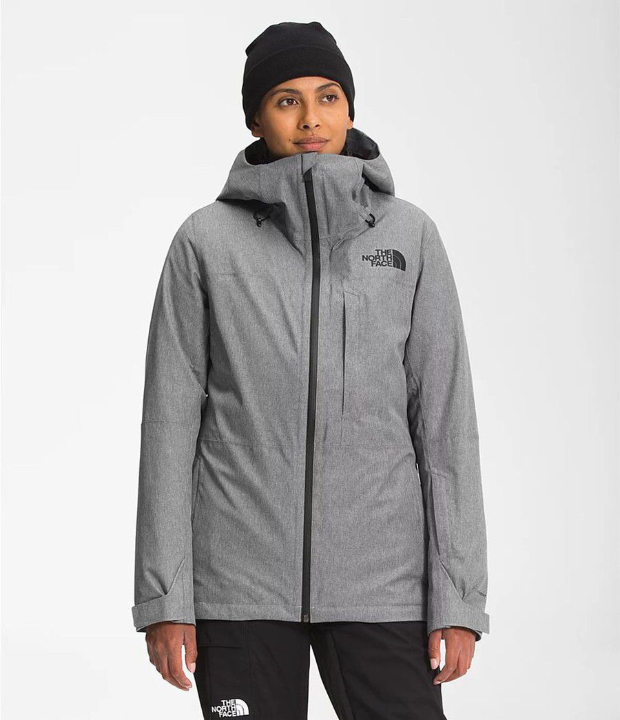 Dámské Zateplené Bundy The North Face Thermoball Eco Snow Triclimate® Šedé | ZYMCUSF-54