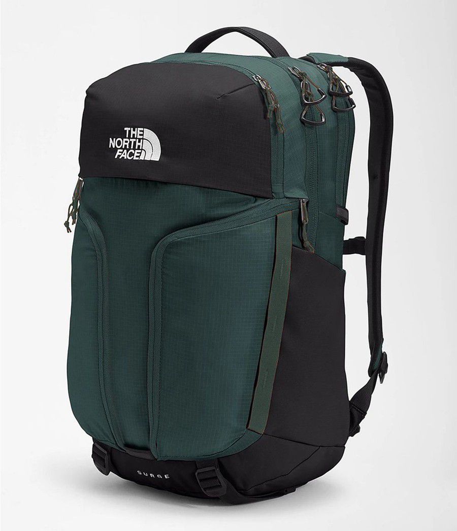 Dětské Batoh The North Face Surge Tmavě Zelene | KMHYQRT-79