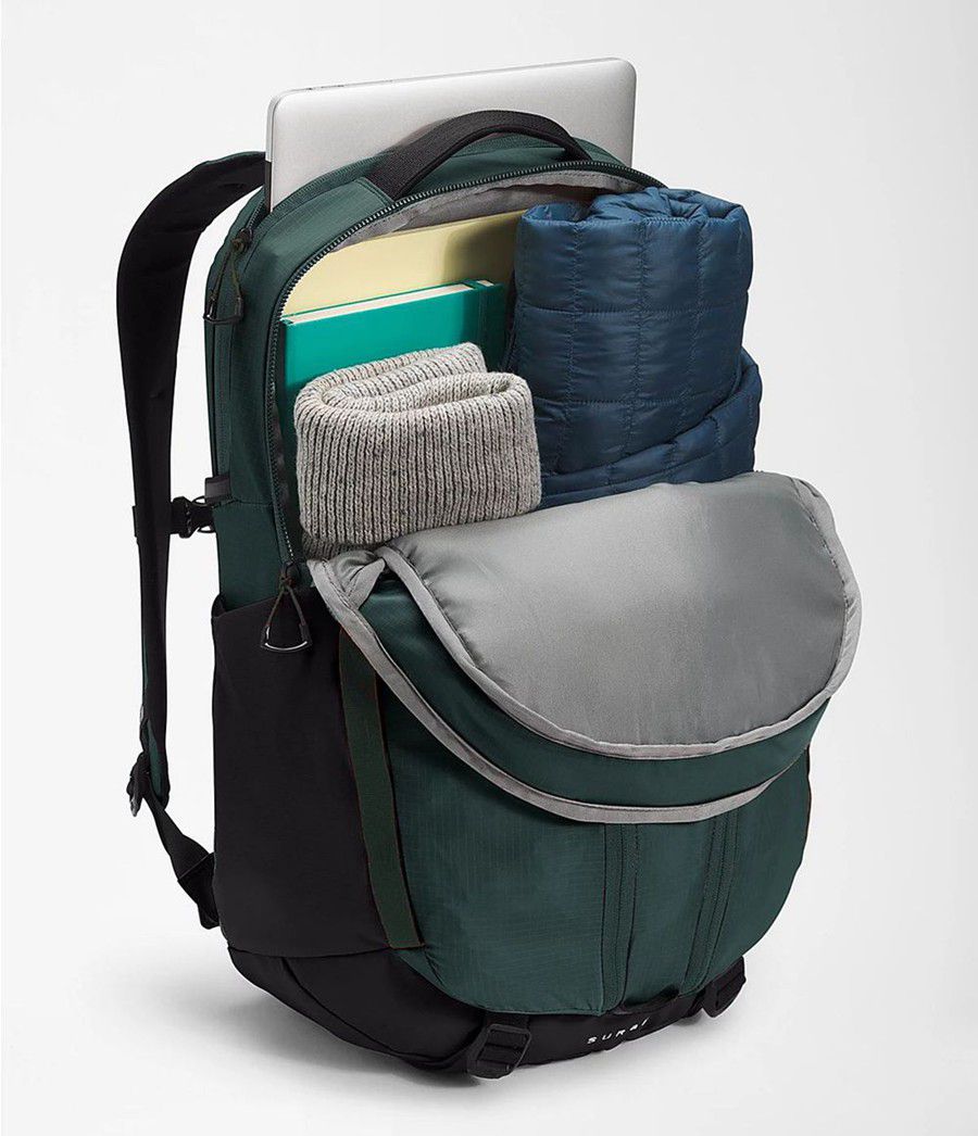 Dětské Batoh The North Face Surge Tmavě Zelene | KMHYQRT-79