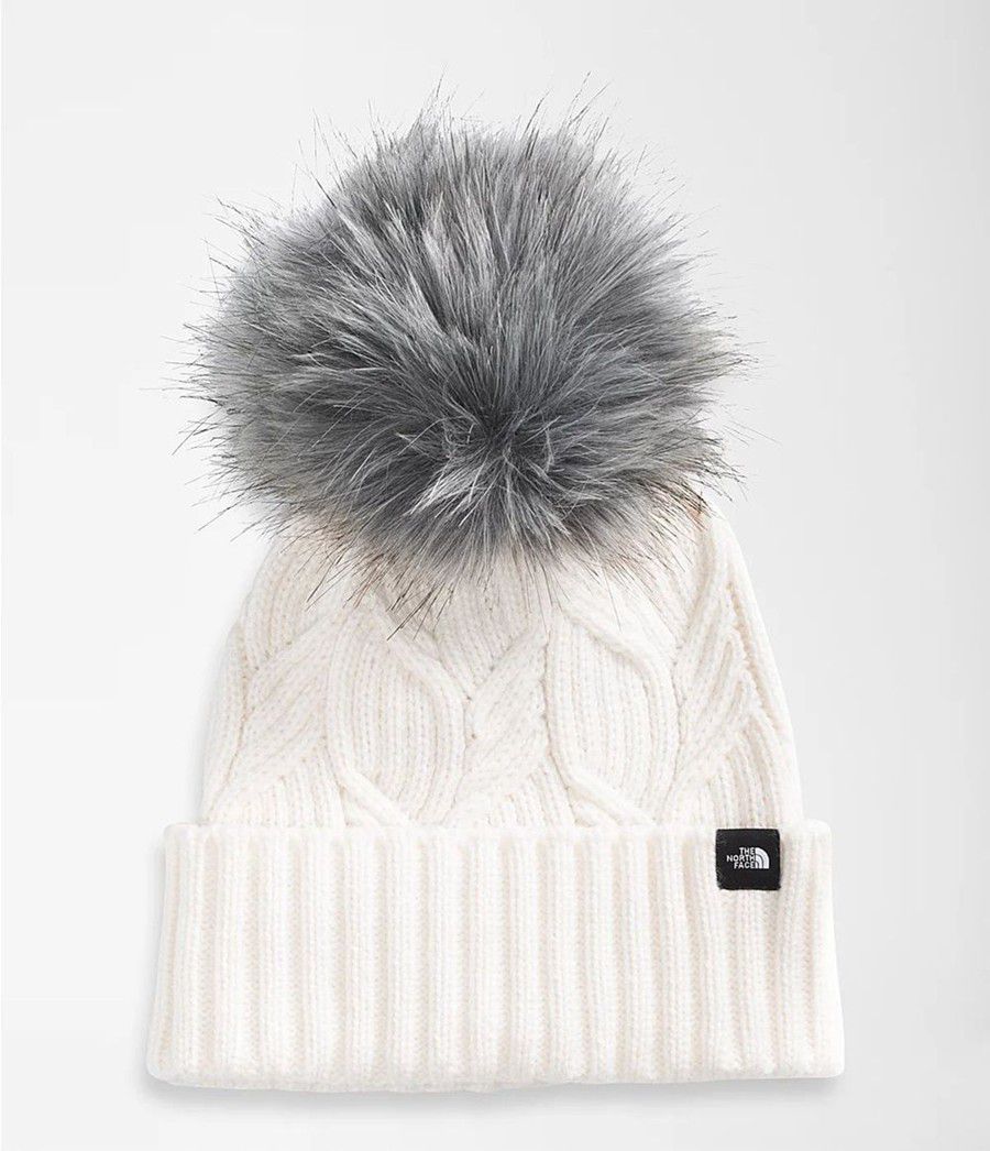 Dětské Beanies The North Face Oh-Mega Fur Pom Bílé | KMAWLTV-07