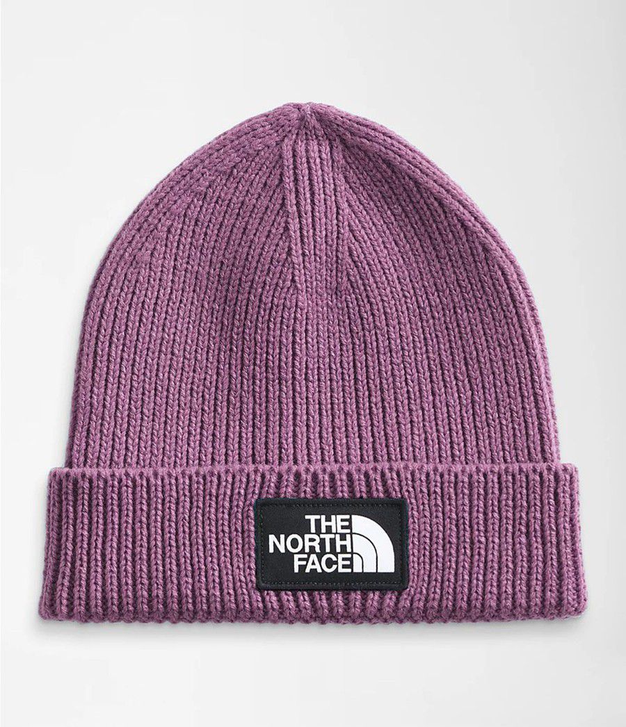 Dětské Beanies The North Face Tnf Logo Box Cuffed Fialové | VQREHBL-20