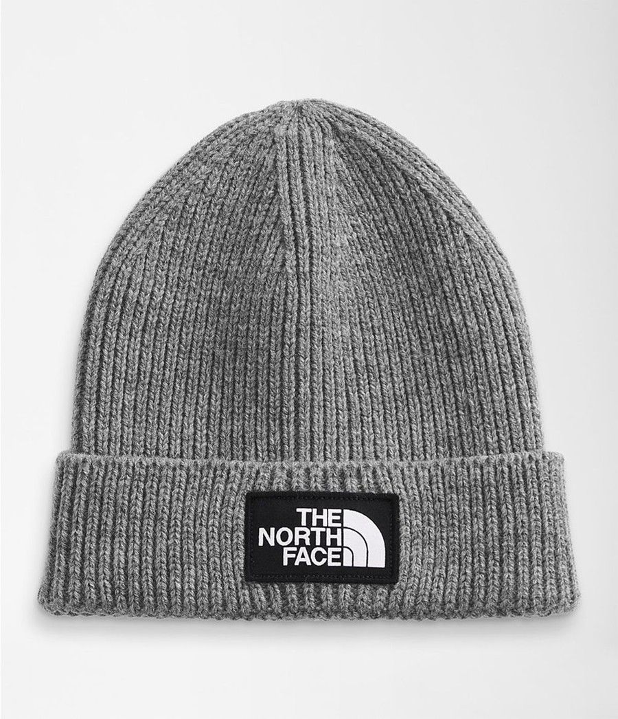 Dětské Beanies The North Face Tnf Logo Box Cuffed Šedé | THQNVRZ-05