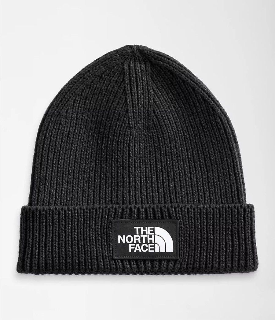 Dětské Beanies The North Face Tnf Logo Box Cuffed Černé | RMOFKXW-09