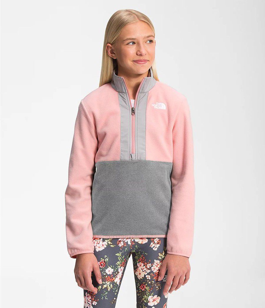Dětské Bundy The North Face Glacier ¼ Zip Růžové | EBFHUXG-31