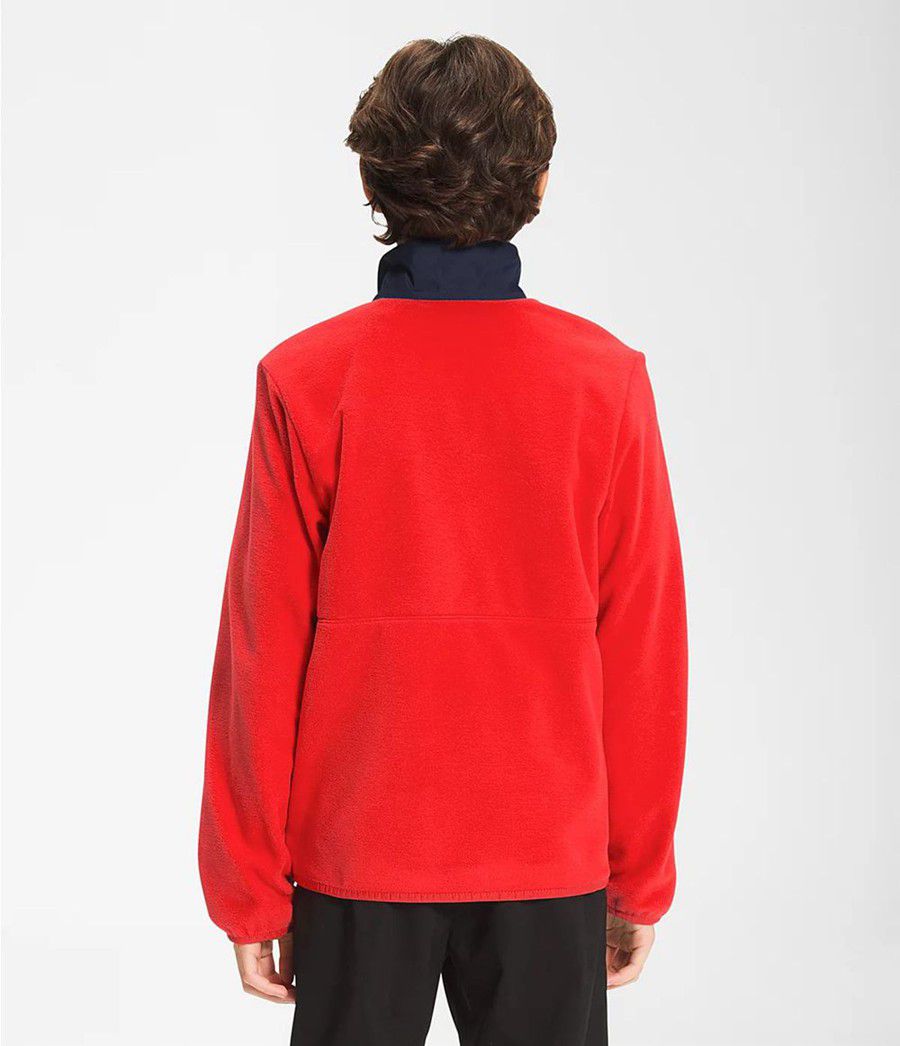 Dětské Bundy The North Face Glacier ¼ Zip Červené | ISFWPRN-39