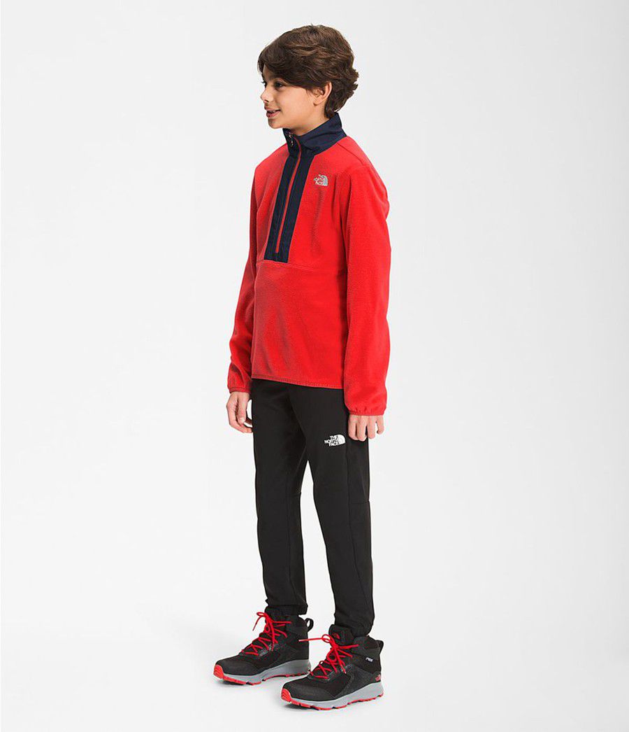 Dětské Bundy The North Face Glacier ¼ Zip Červené | ISFWPRN-39