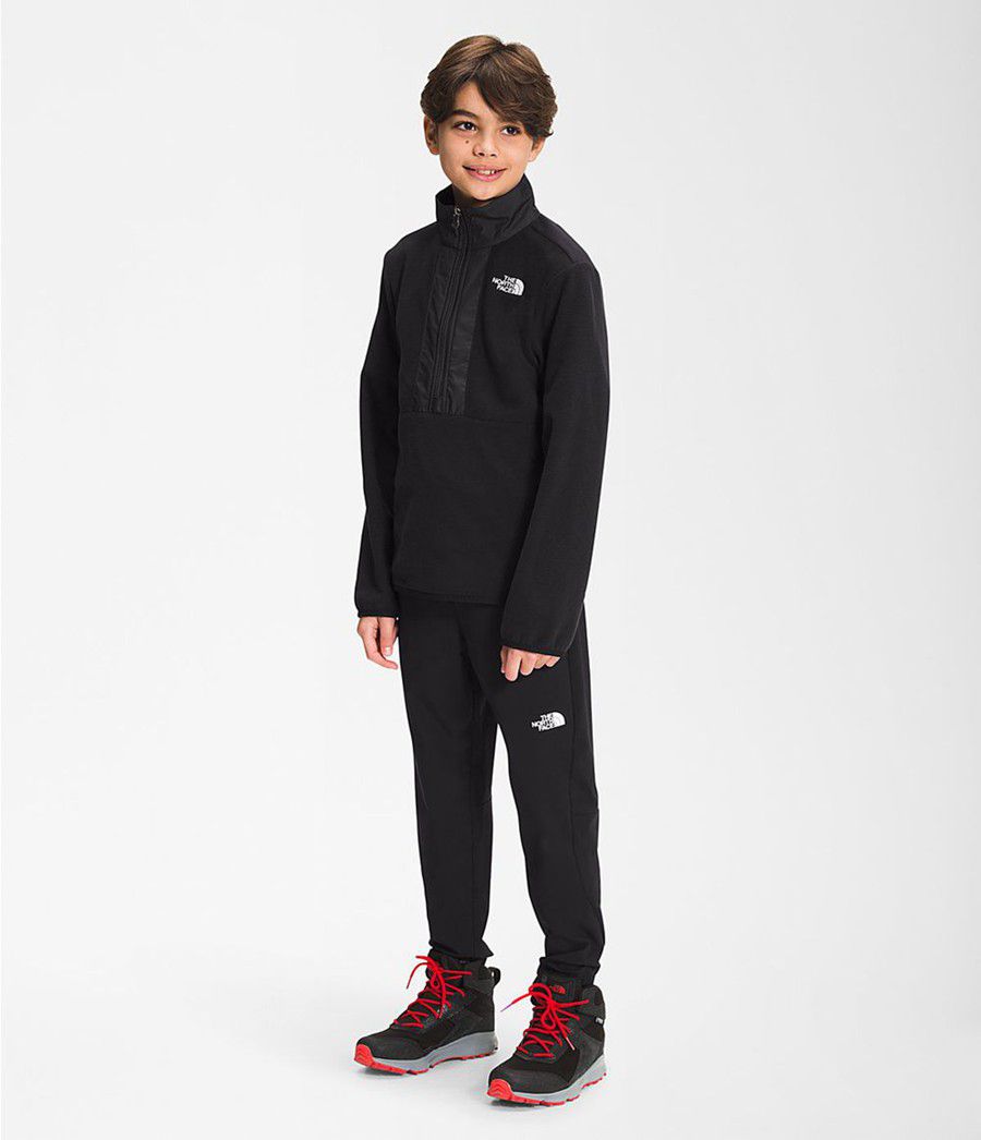 Dětské Bundy The North Face Glacier ¼ Zip Černé | KNTGFWU-36