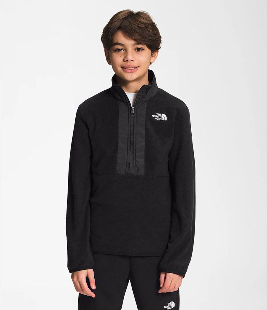 Dětské Bundy The North Face Glacier ¼ Zip Černé | KNTGFWU-36