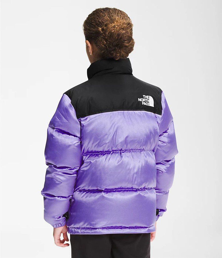 Dětské Bundy The North Face Printed 1996 Retro Nuptse Fialové Černé | CMSQOLA-50