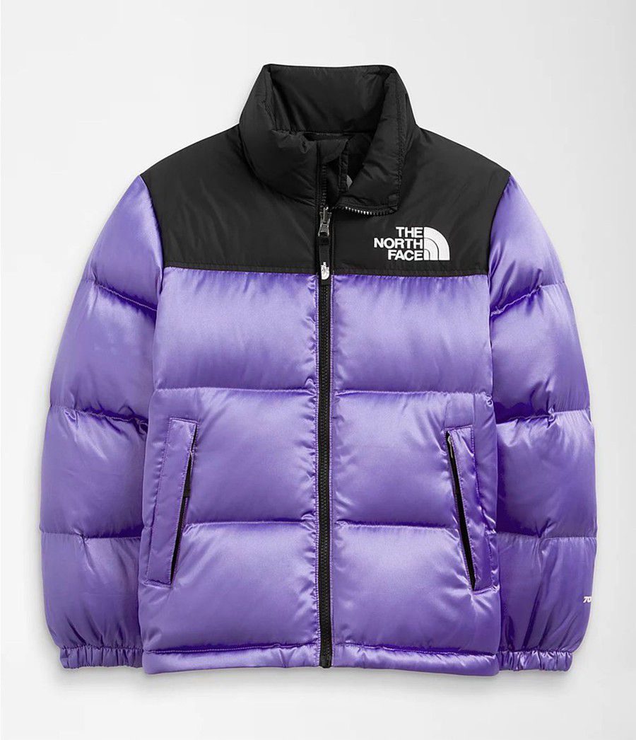 Dětské Bundy The North Face Printed 1996 Retro Nuptse Fialové Černé | CMSQOLA-50