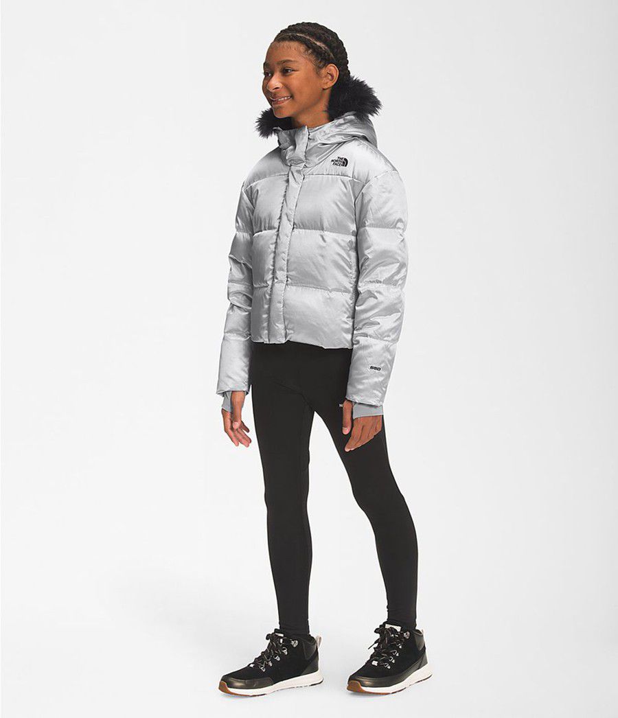 Dětské Bundy The North Face Printed Dealio City Šedé | ZXGPEHU-42