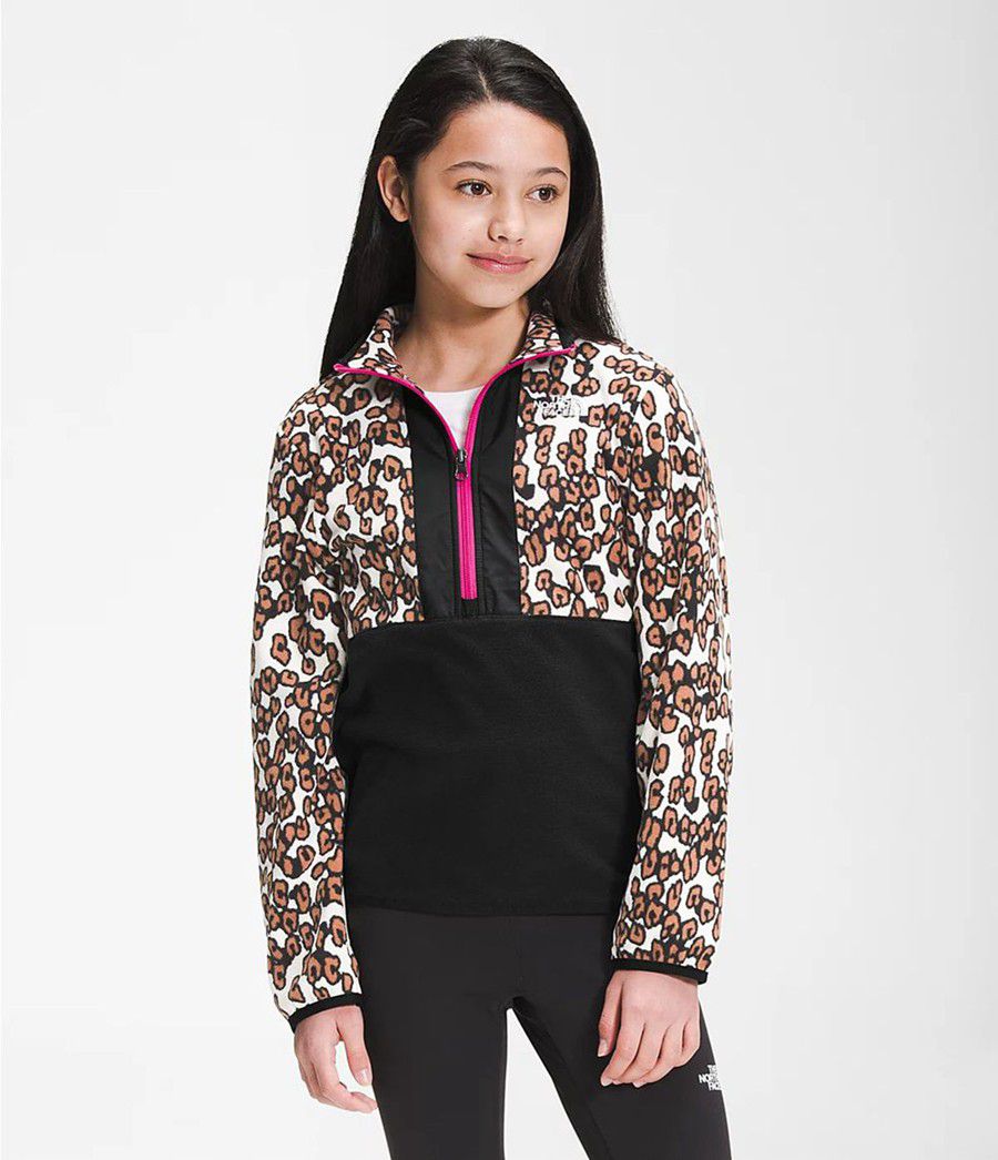 Dětské Bundy The North Face Printed Glacier ¼ Zip Leopard | REKYXLP-95