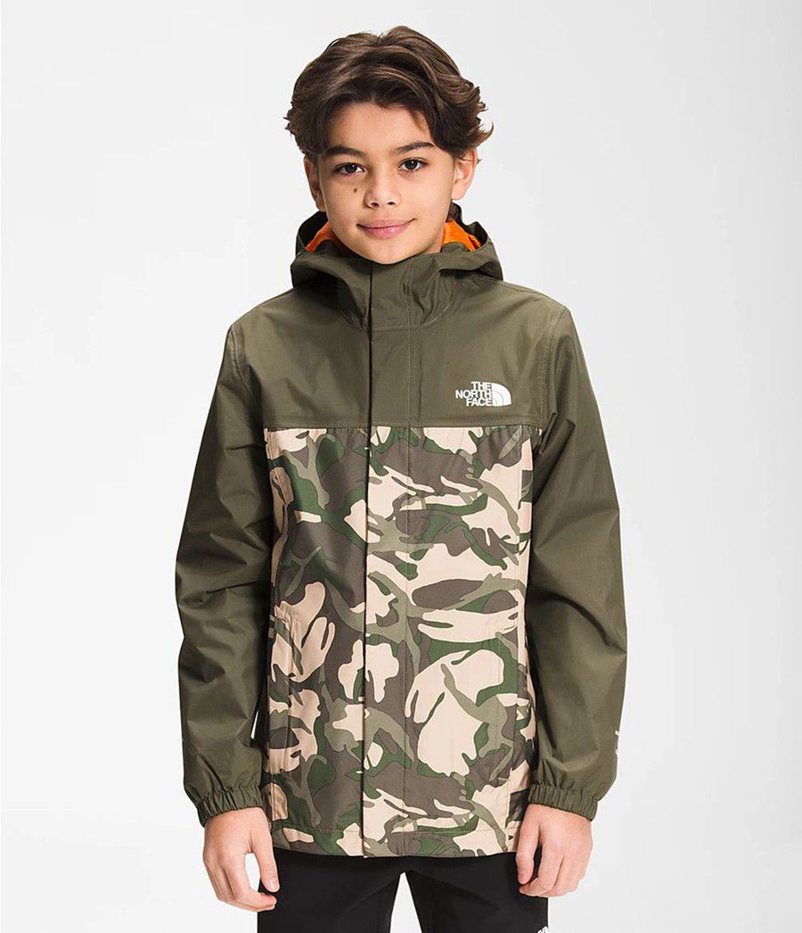 Dětské Bundy The North Face Printed Resolve Reflective Camouflage | ABHXIVK-45