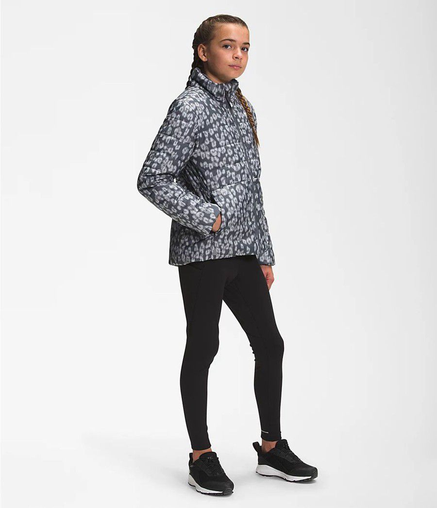 Dětské Bundy The North Face Printed Reversible Mossbud Swirl Šedé | SONFZDH-51