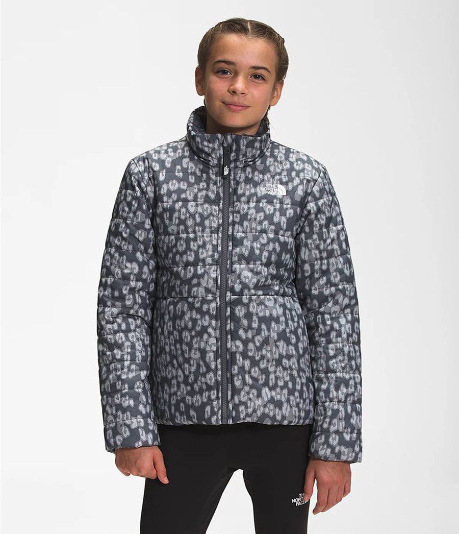 Dětské Bundy The North Face Printed Reversible Mossbud Swirl Šedé | SONFZDH-51