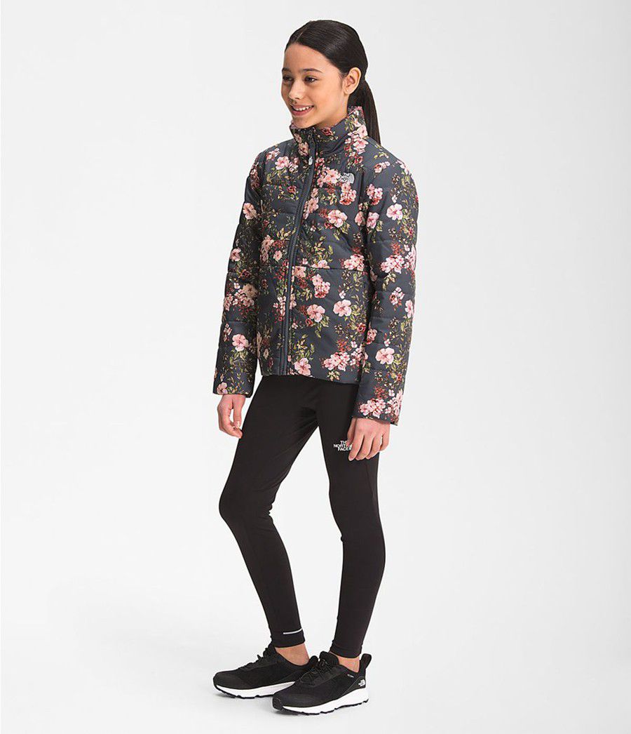 Dětské Bundy The North Face Printed Reversible Mossbud Swirl Šedé | PUHNMOV-92