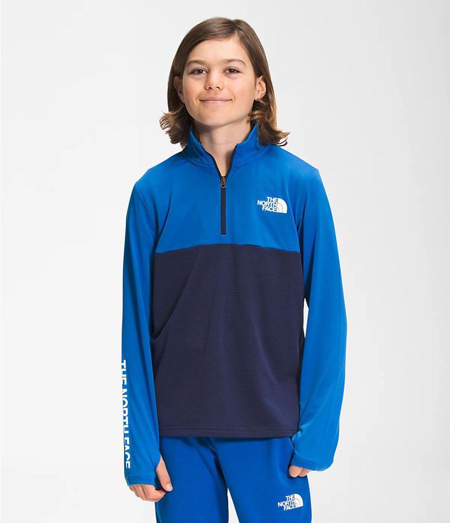 Dětské Bundy The North Face Reactor Thermal ¼ Zip Blankyt | KNTSXPD-10