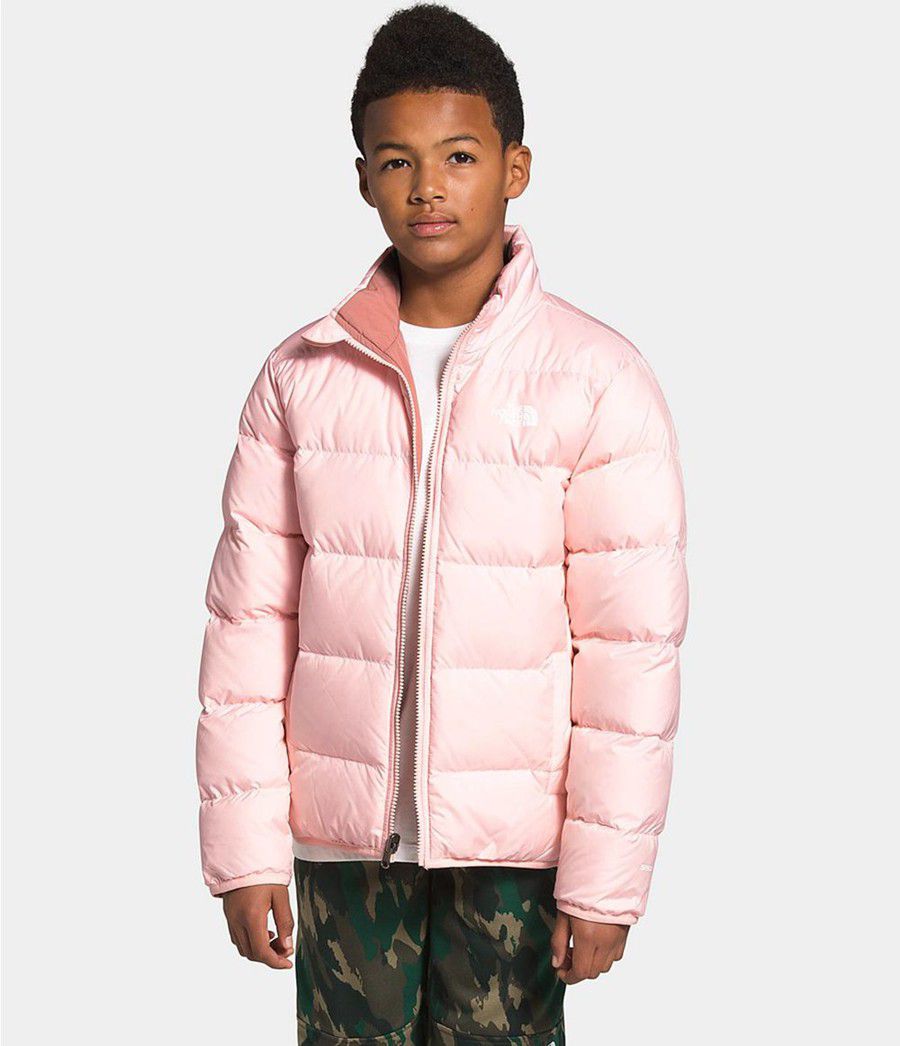 Dětské Bundy The North Face Reversible Andes Růžové | KPZSREY-82