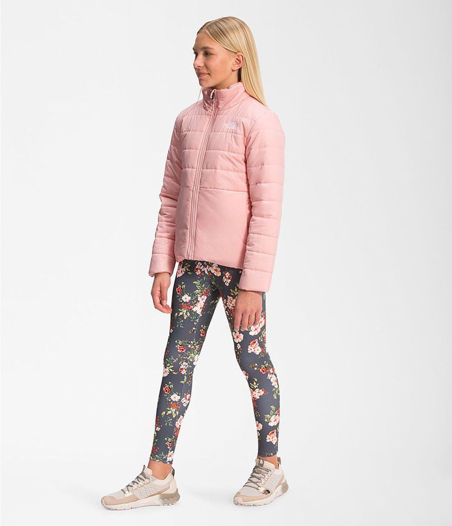 Dětské Bundy The North Face Reversible Mossbud Swirl Růžové | ROVDAEW-96