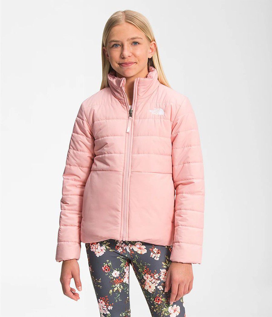 Dětské Bundy The North Face Reversible Mossbud Swirl Růžové | ROVDAEW-96