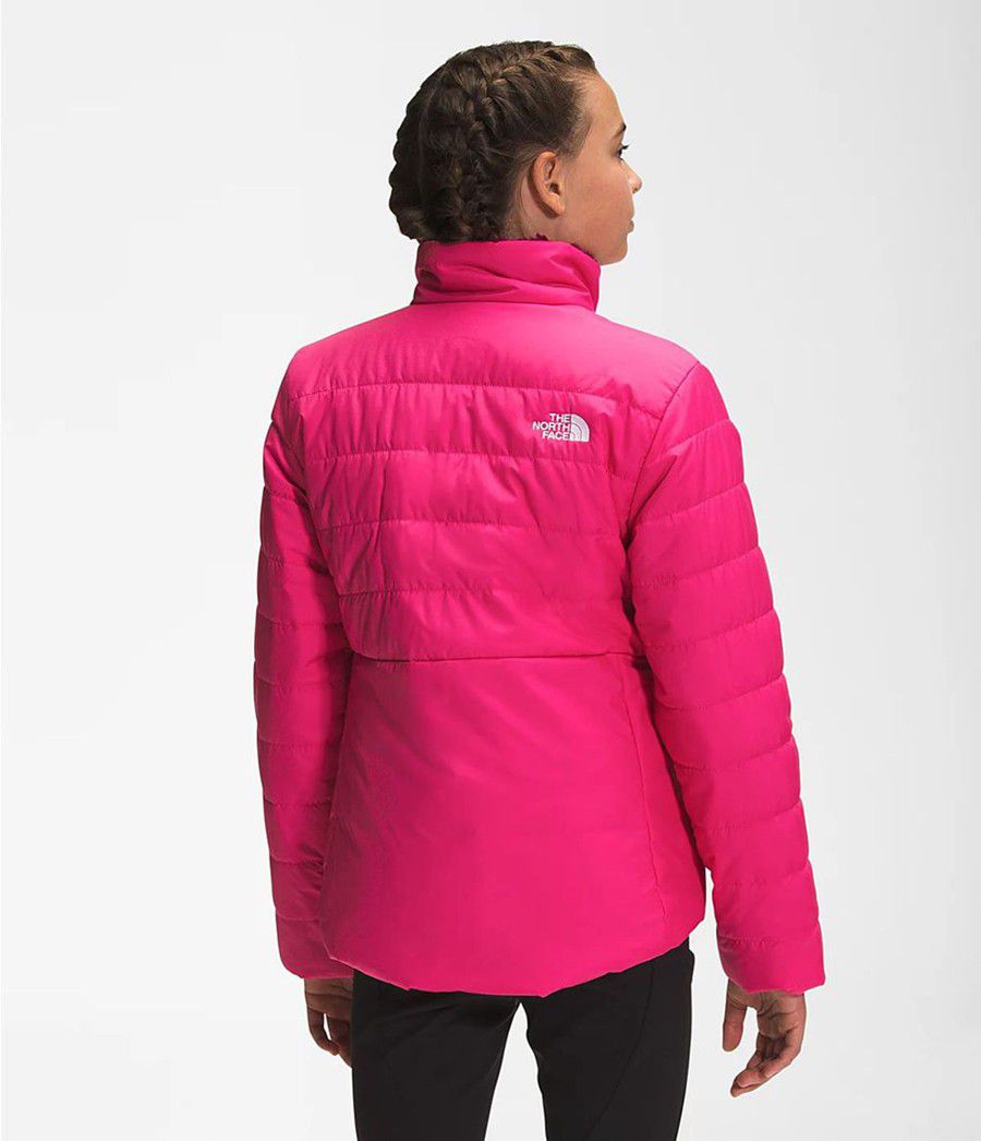 Dětské Bundy The North Face Reversible Mossbud Swirl Růžové | ULIQYRZ-50