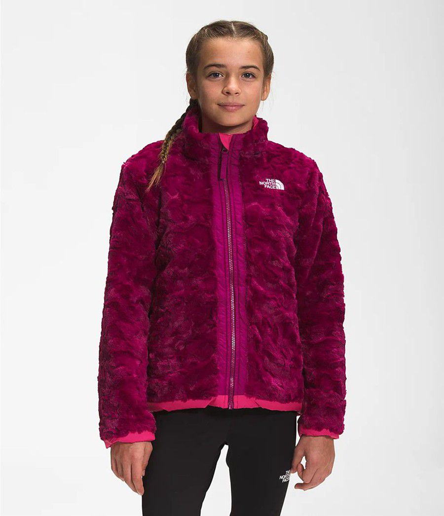 Dětské Bundy The North Face Reversible Mossbud Swirl Růžové | ULIQYRZ-50