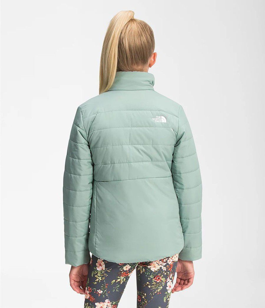 Dětské Bundy The North Face Reversible Mossbud Swirl Tyrkysové | YJLRKTF-40