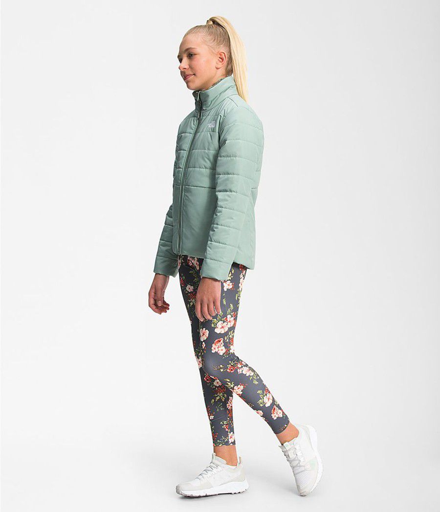 Dětské Bundy The North Face Reversible Mossbud Swirl Tyrkysové | YJLRKTF-40