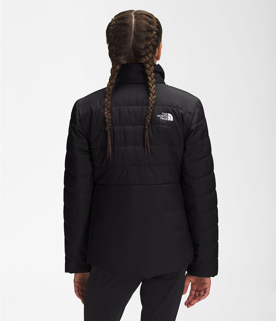 Dětské Bundy The North Face Reversible Mossbud Swirl Černé | YQSJFNO-60