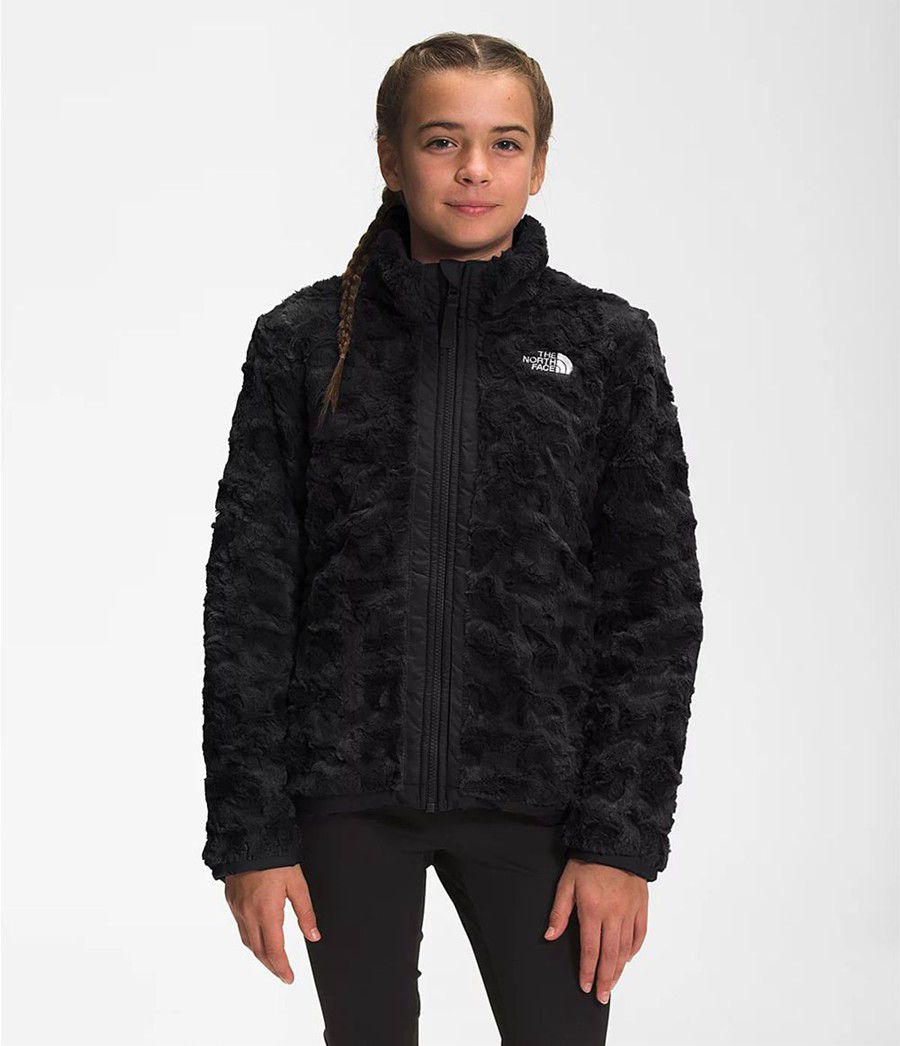 Dětské Bundy The North Face Reversible Mossbud Swirl Černé | YQSJFNO-60