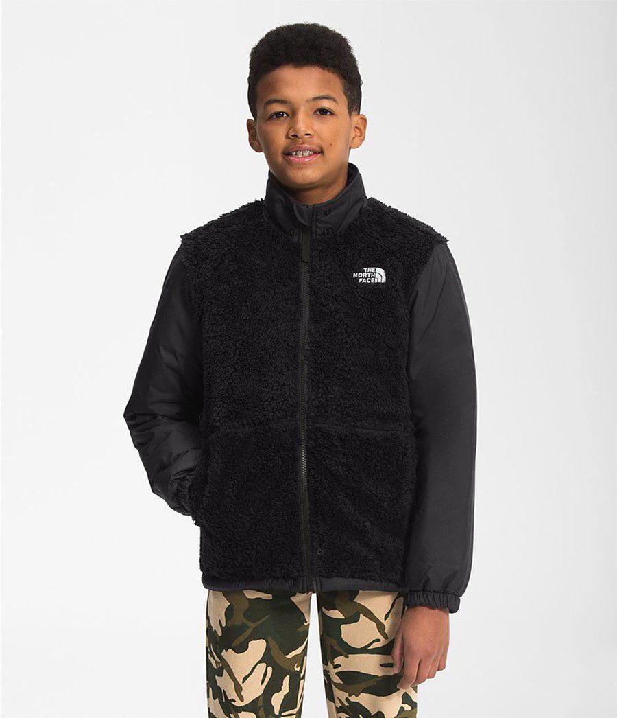 Dětské Bundy The North Face Reversible Mount Chimbo Full Zip Hooded Černé | HDUCVKX-16