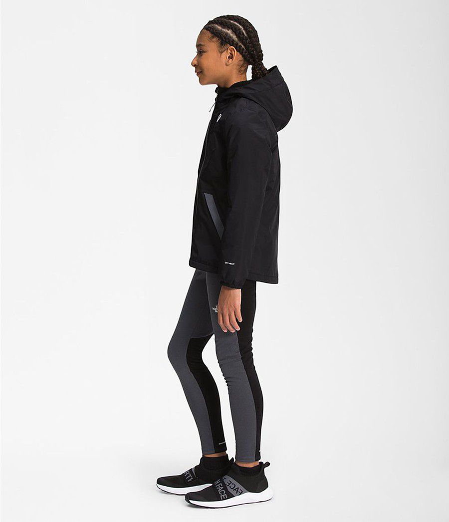 Dětské Bundy The North Face Warm Storm Rain Černé | HGFTWBJ-02