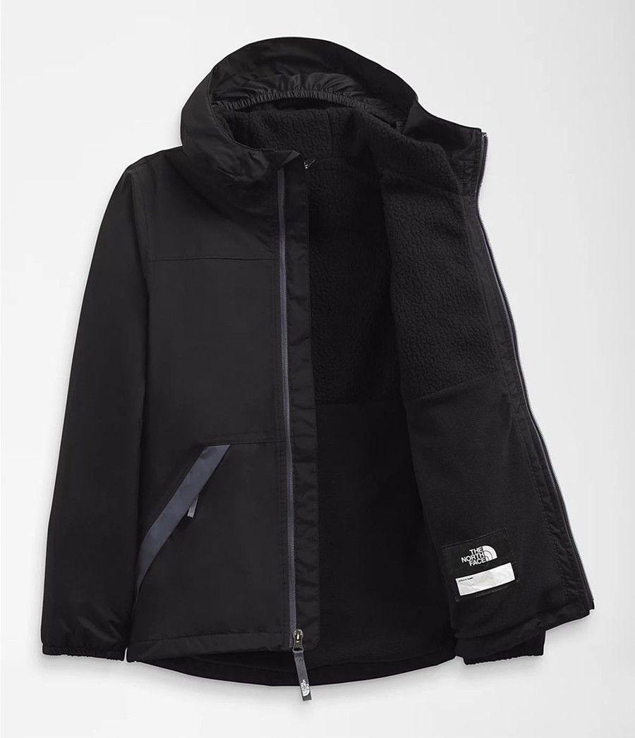 Dětské Bundy The North Face Warm Storm Rain Černé | HGFTWBJ-02
