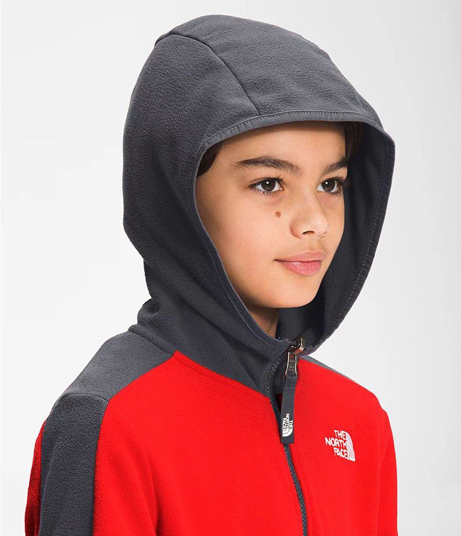 Dětské Hoodies The North Face Glacier Full Zip Červené | YXHWBGZ-86