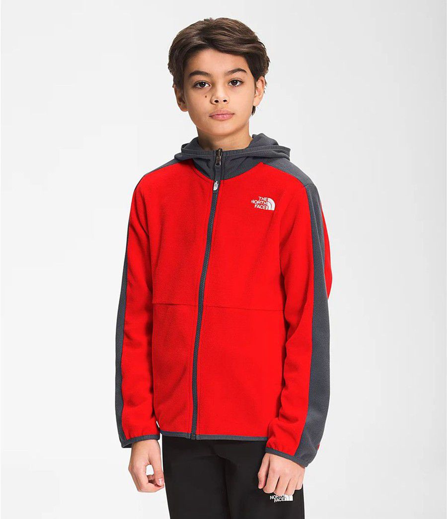 Dětské Hoodies The North Face Glacier Full Zip Červené | YXHWBGZ-86