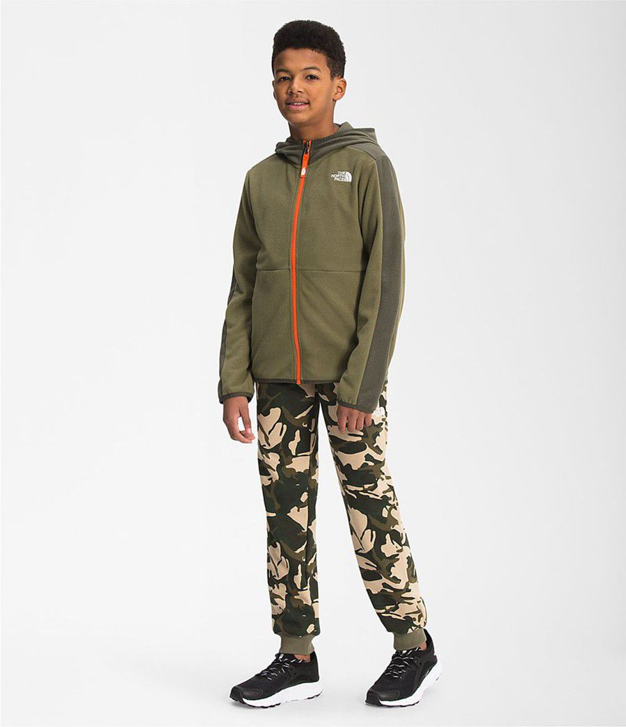 Dětské Hoodies The North Face Glacier Full Zip Olivy Zelené | HCEMVKF-91