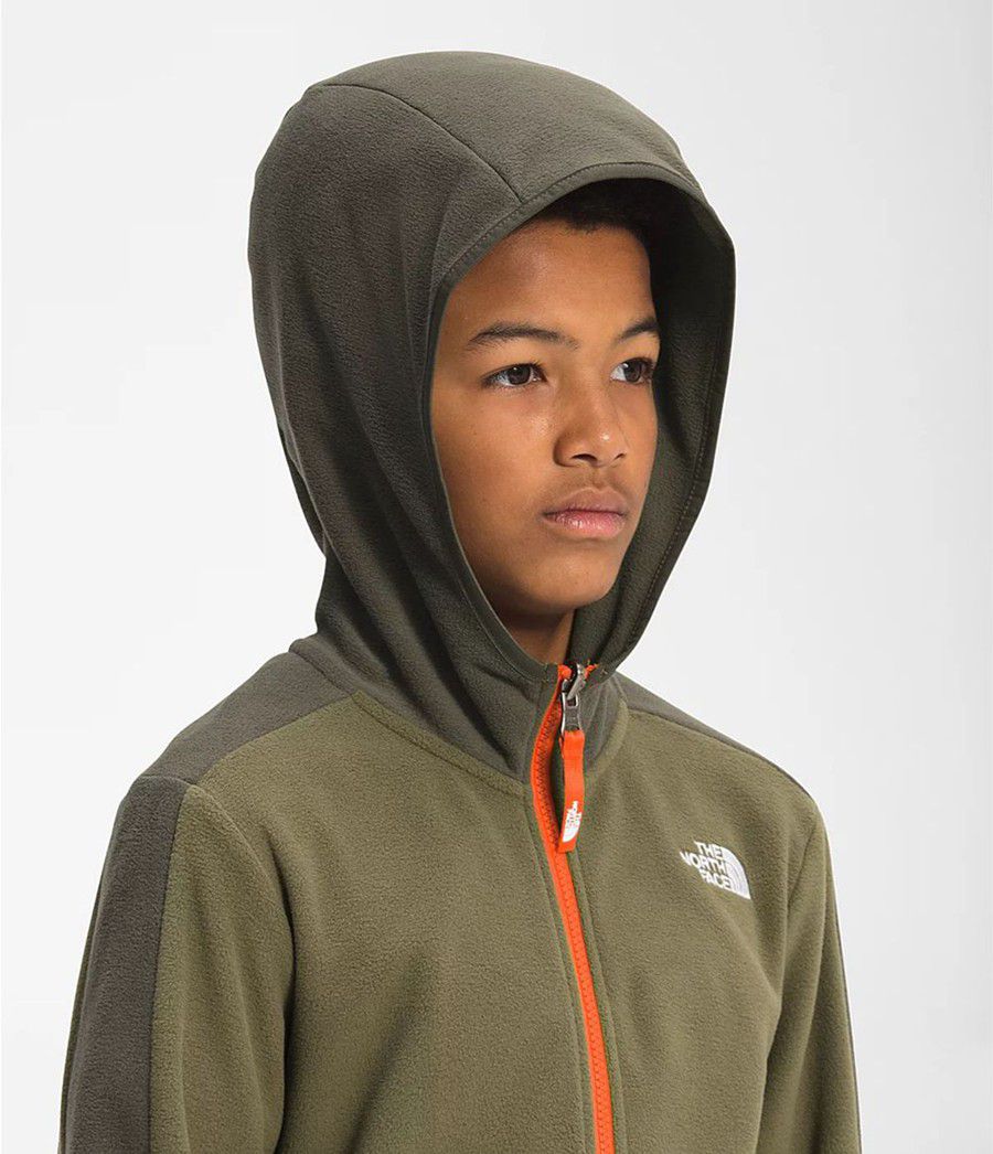 Dětské Hoodies The North Face Glacier Full Zip Olivy Zelené | HCEMVKF-91