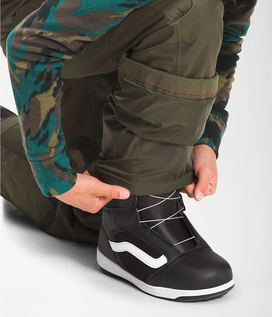 Dětské Kalhoty The North Face Freedom Insulated Bib Olivy Zelené | VCUDLOK-53