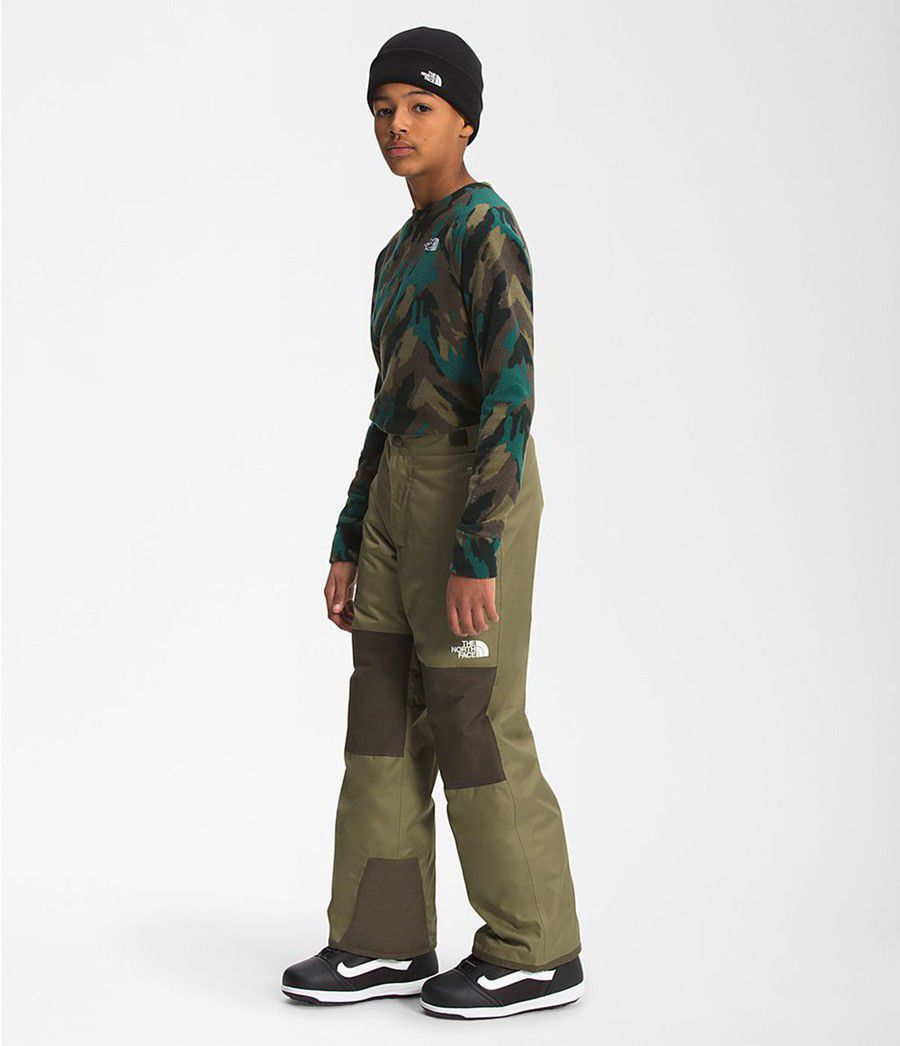 Dětské Kalhoty The North Face Freedom Insulated Olivy Zelené | SZTGREB-34