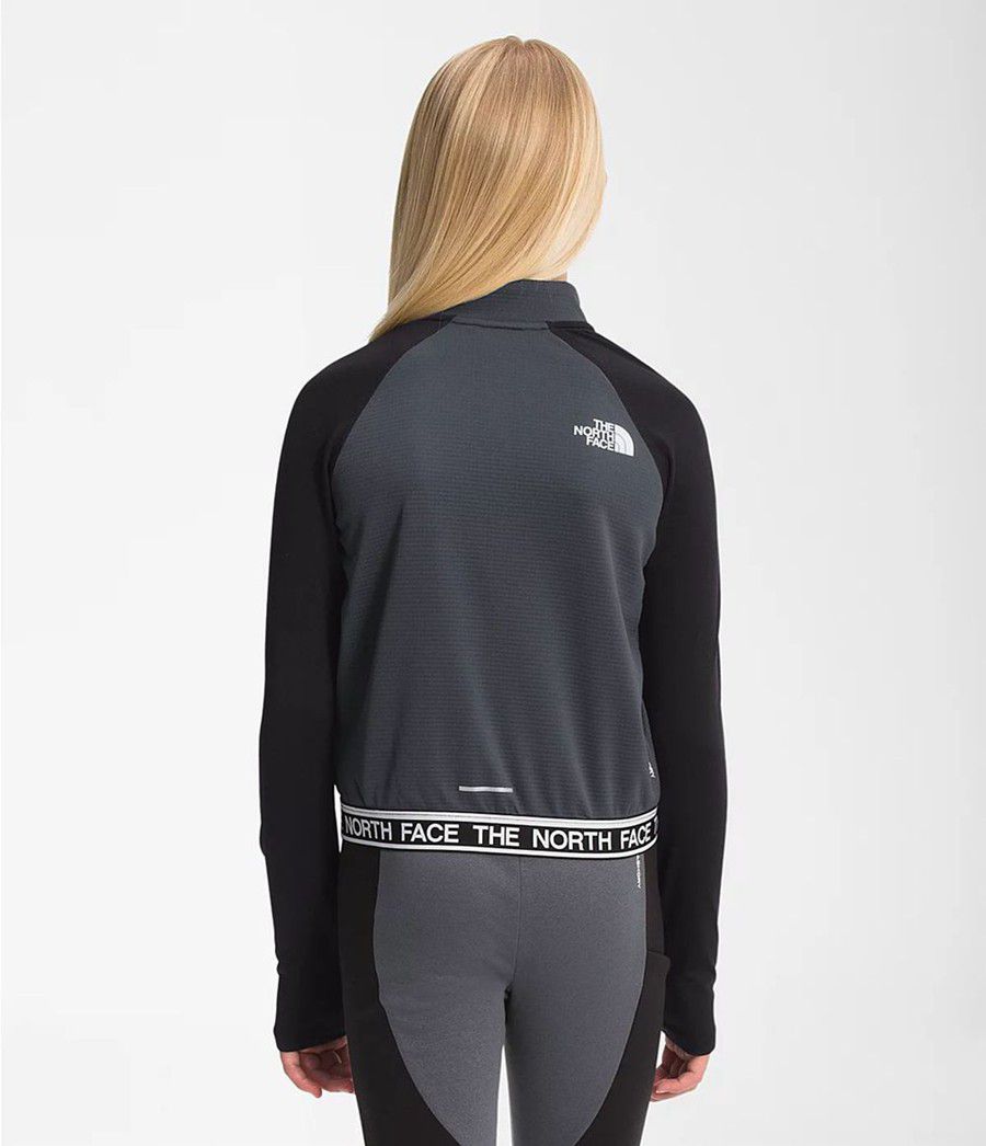 Dětské Košile The North Face Reactor Thermal ¼ Zip Šedé | QBFPYDX-81