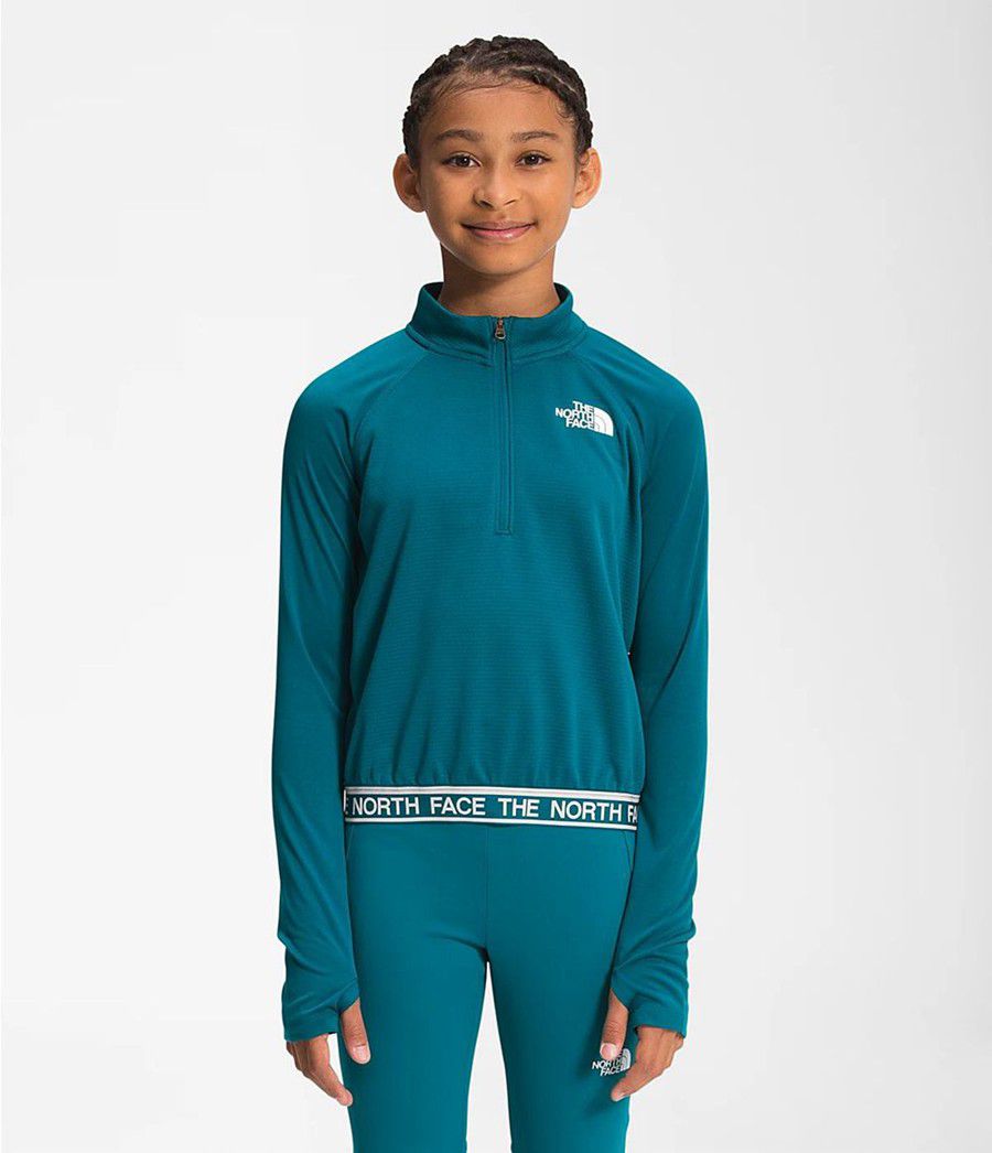 Dětské Košile The North Face Reactor Thermal ¼ Zip Blankyt | SRVPKUC-39
