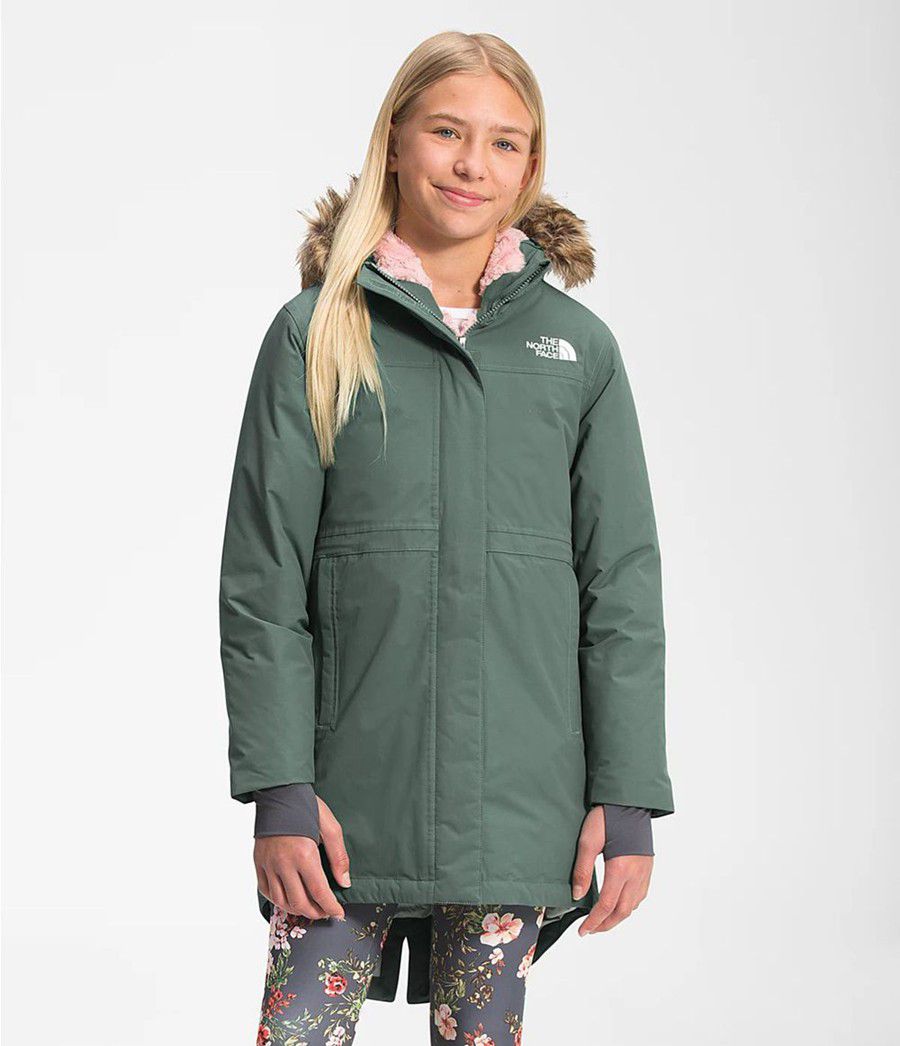 Dětské Parkas The North Face Arctic Swirl Zelene | PJECMWQ-09