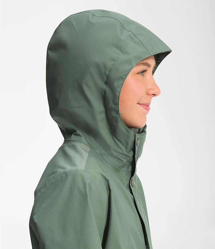 Dětské Parkas The North Face Dryvent Mountain Snapper Zelene | DIMNWJF-09