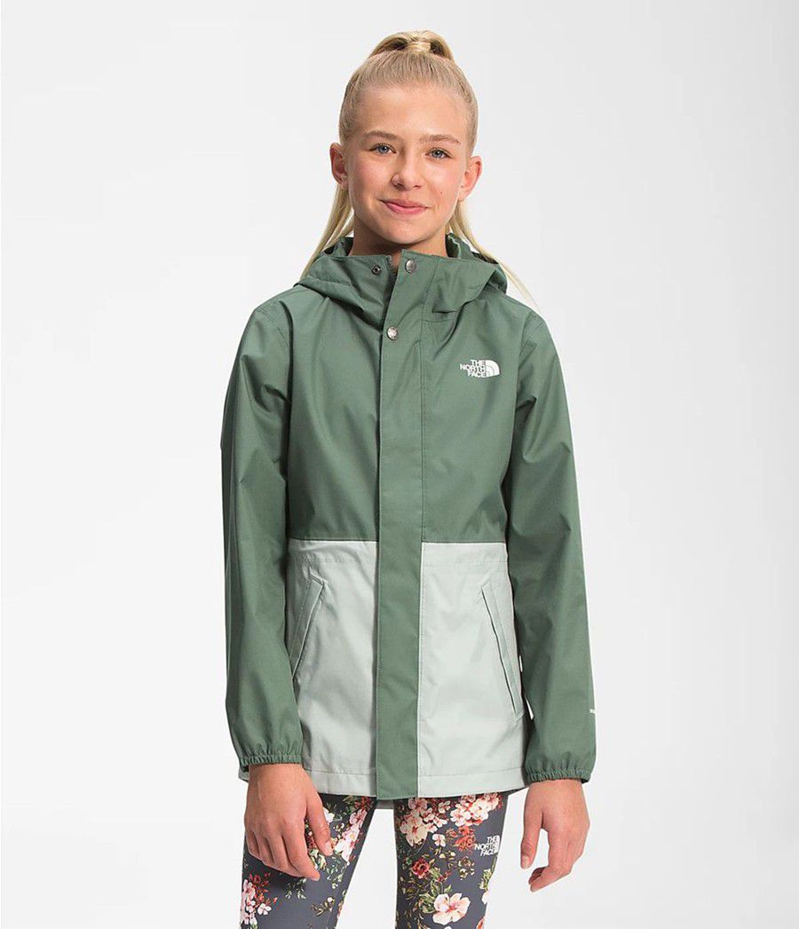 Dětské Parkas The North Face Dryvent Mountain Snapper Zelene | DIMNWJF-09